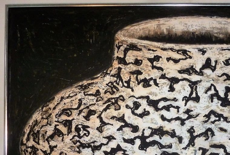 'Vild krukke' 2016. Acryl på lærred 100x150 cm. Solgt
